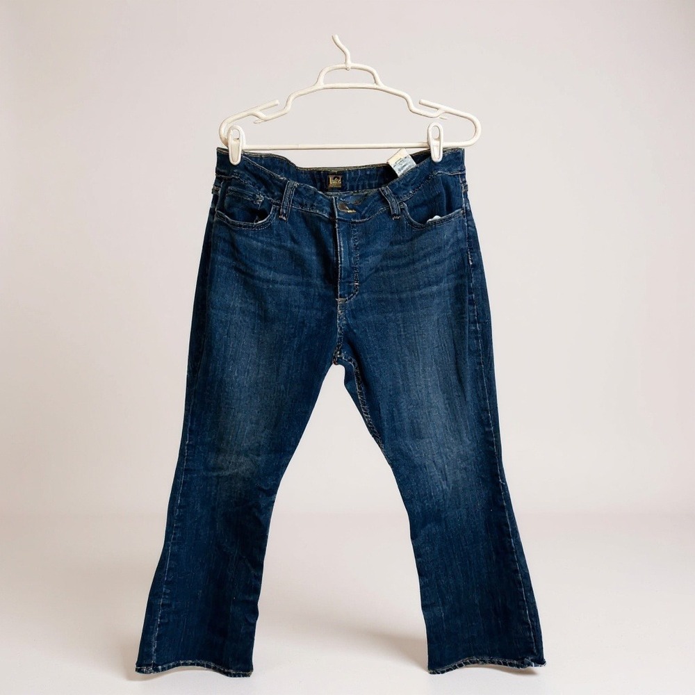 Lee Bootcut Jeans Women 18S Blue Stretch Denim Mid Rise Indigo 101CMVEW9